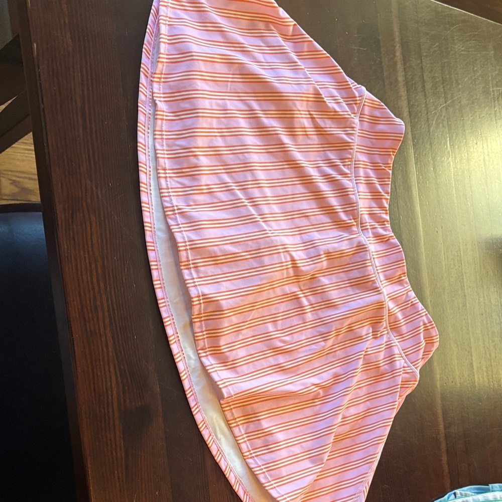 Addison Bay Pink and Orange Striped Tennis Skirt